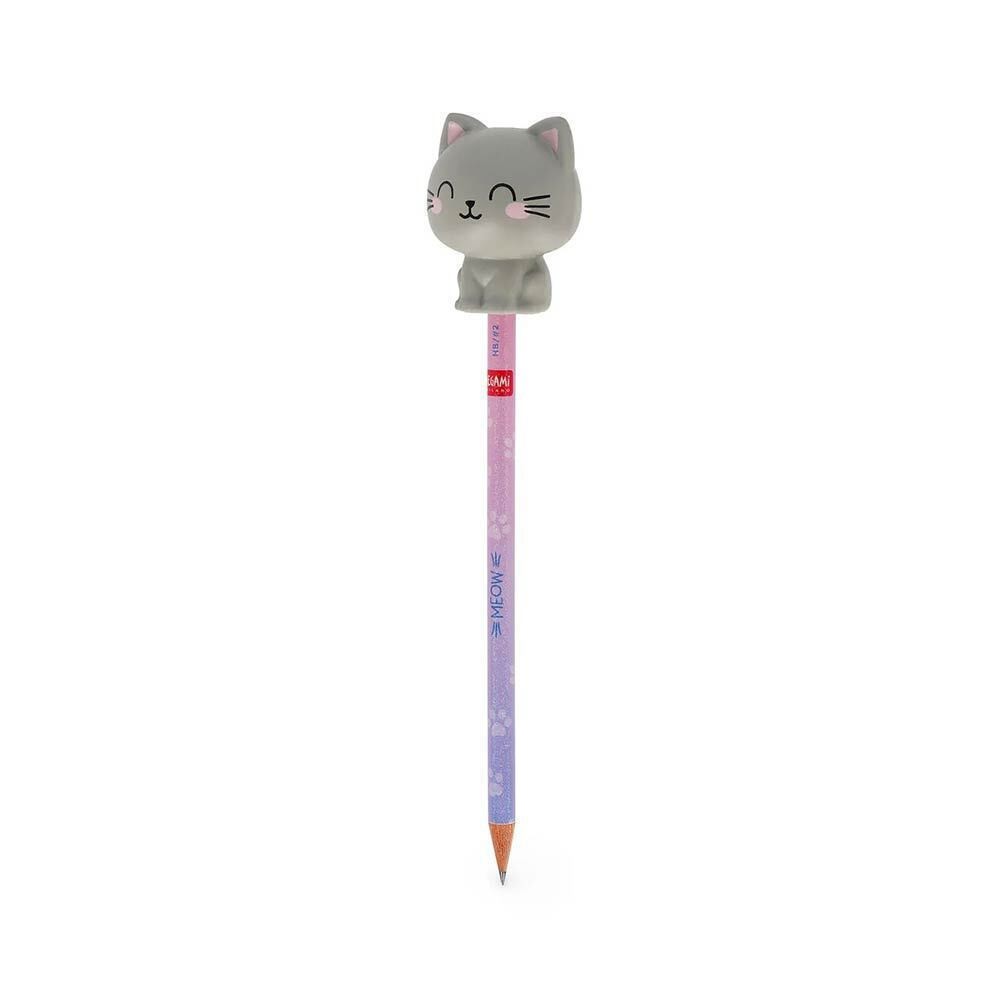 Legami Milano Μολύβι Cat Squishy HB Γκρι